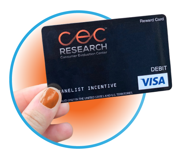 visa giftcard in hand